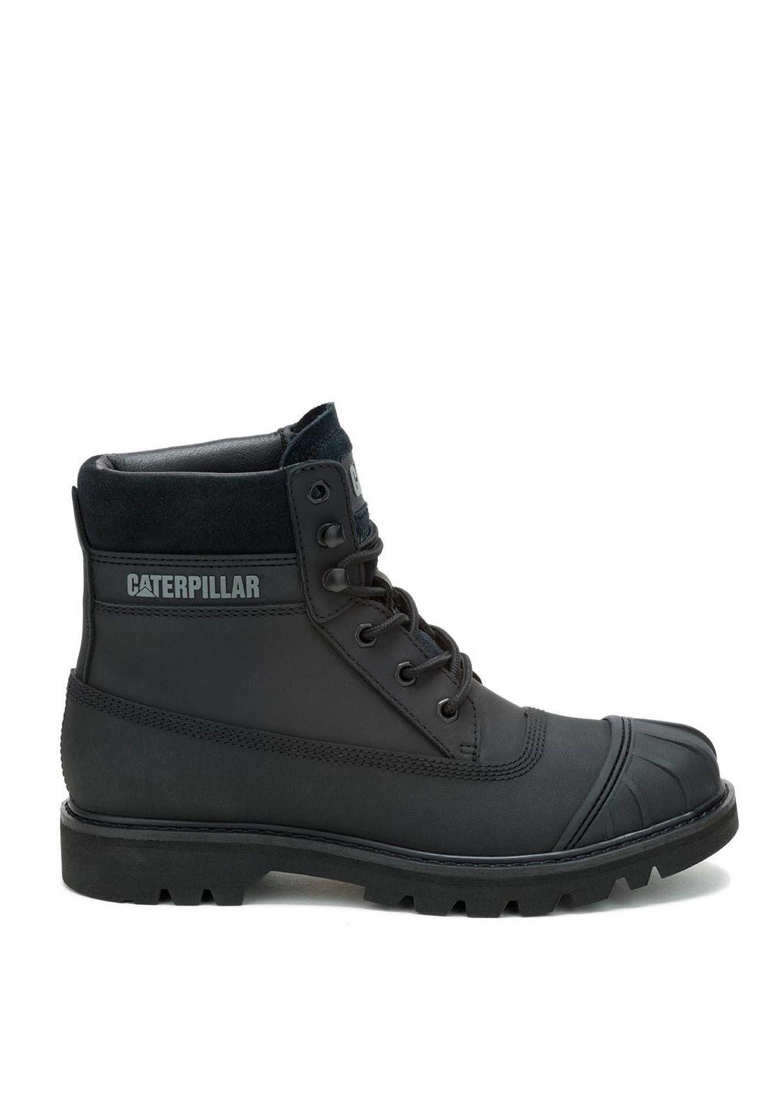 Botin Impermeable Cuero Mujer Colorado Galosh Negro-1
