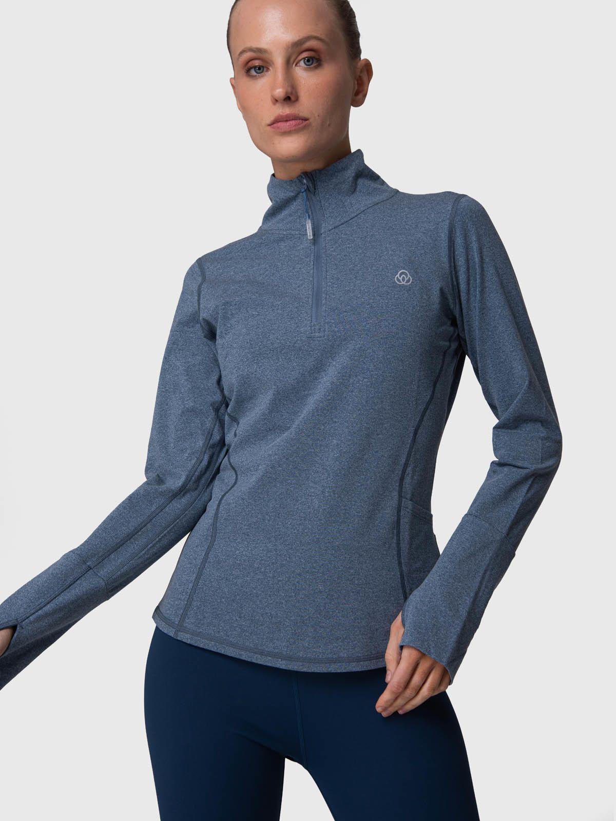 Polerón Half Zip Aloe Azul-0
