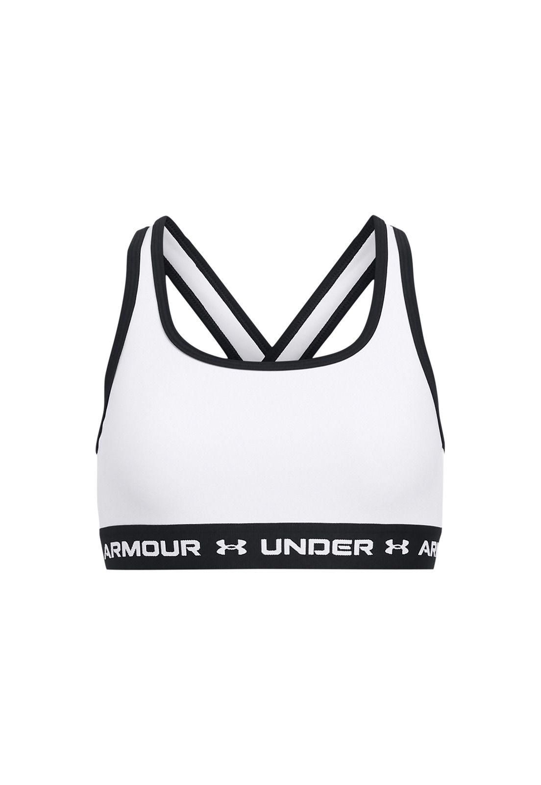 Sostén deport UA Crossback Mid niña Blanco-0