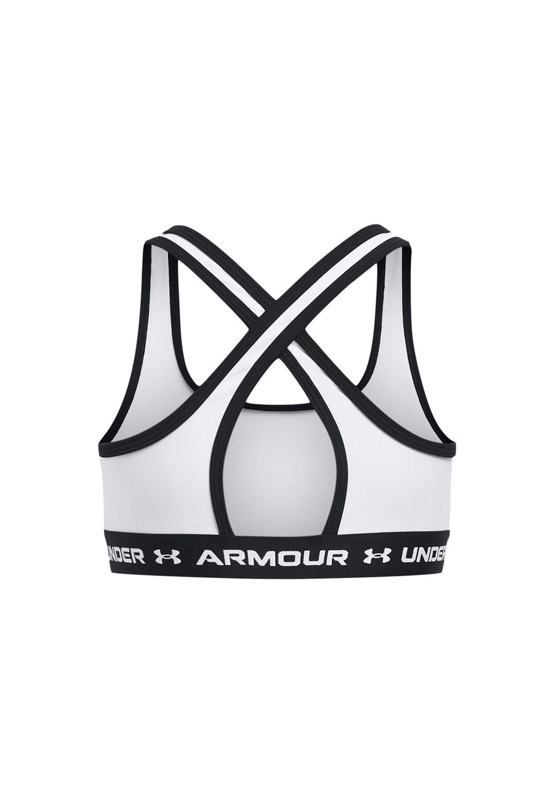 Sostén deport UA Crossback Mid niña Blanco-1