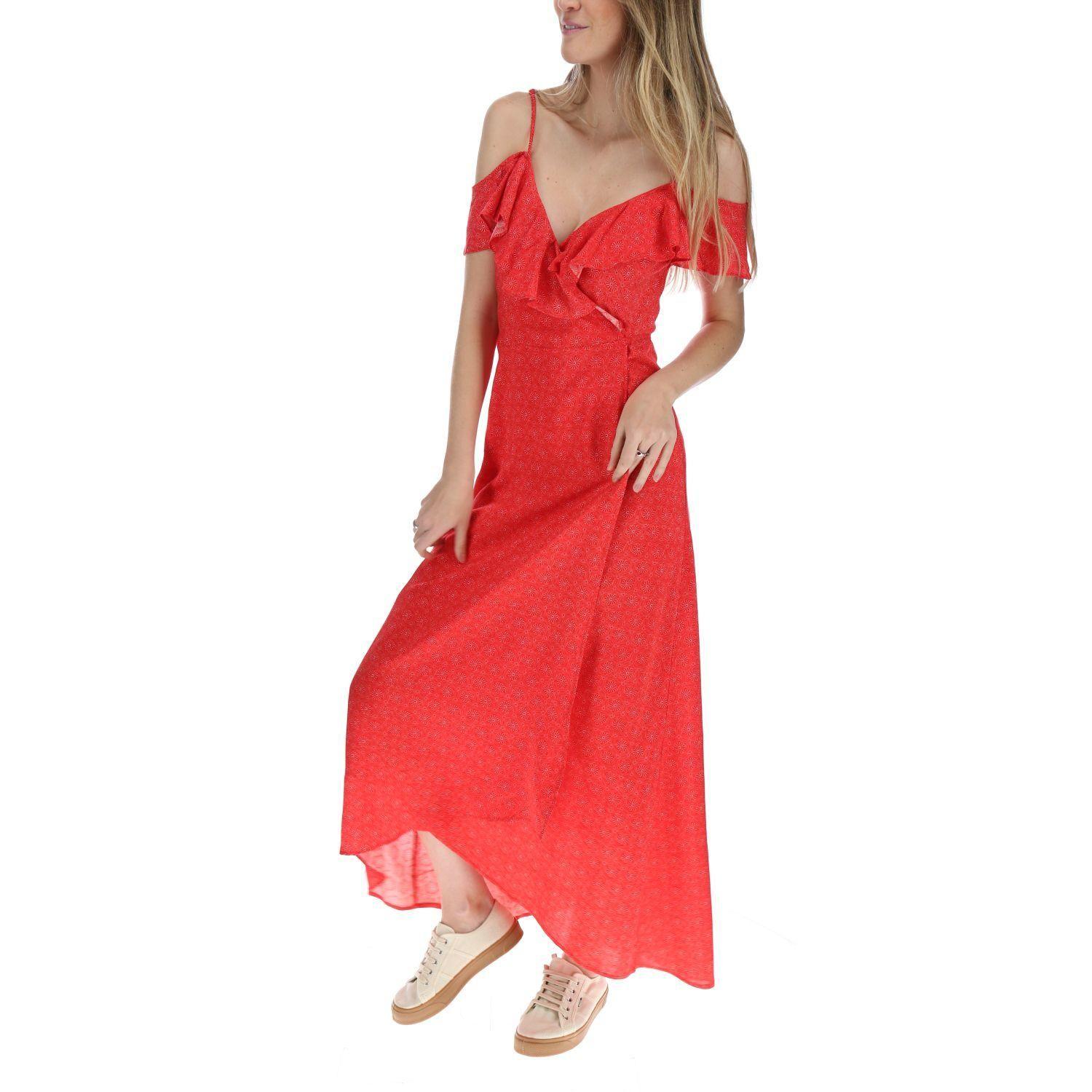 Vestido Largo Mujer Cadiz Rojo-1