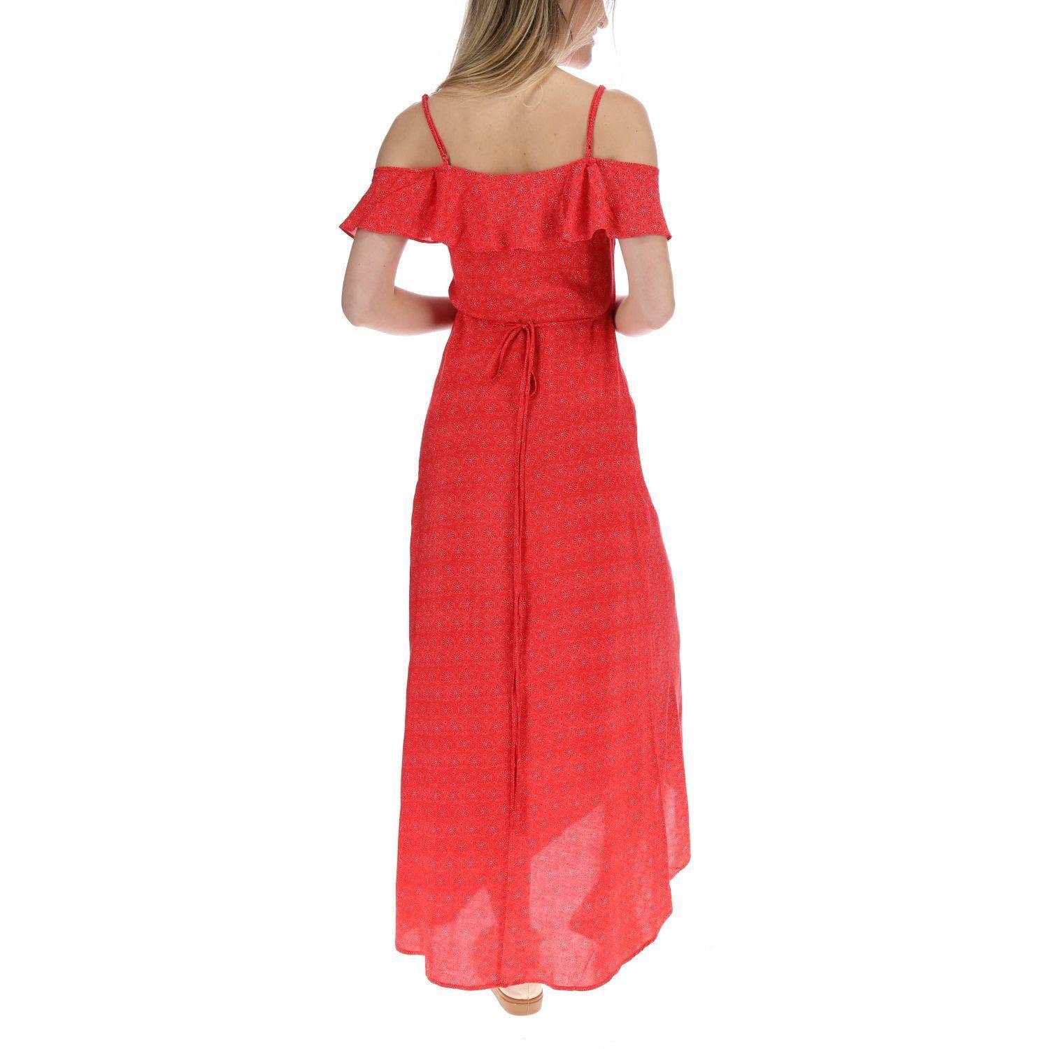 Vestido Largo Mujer Cadiz Rojo-2