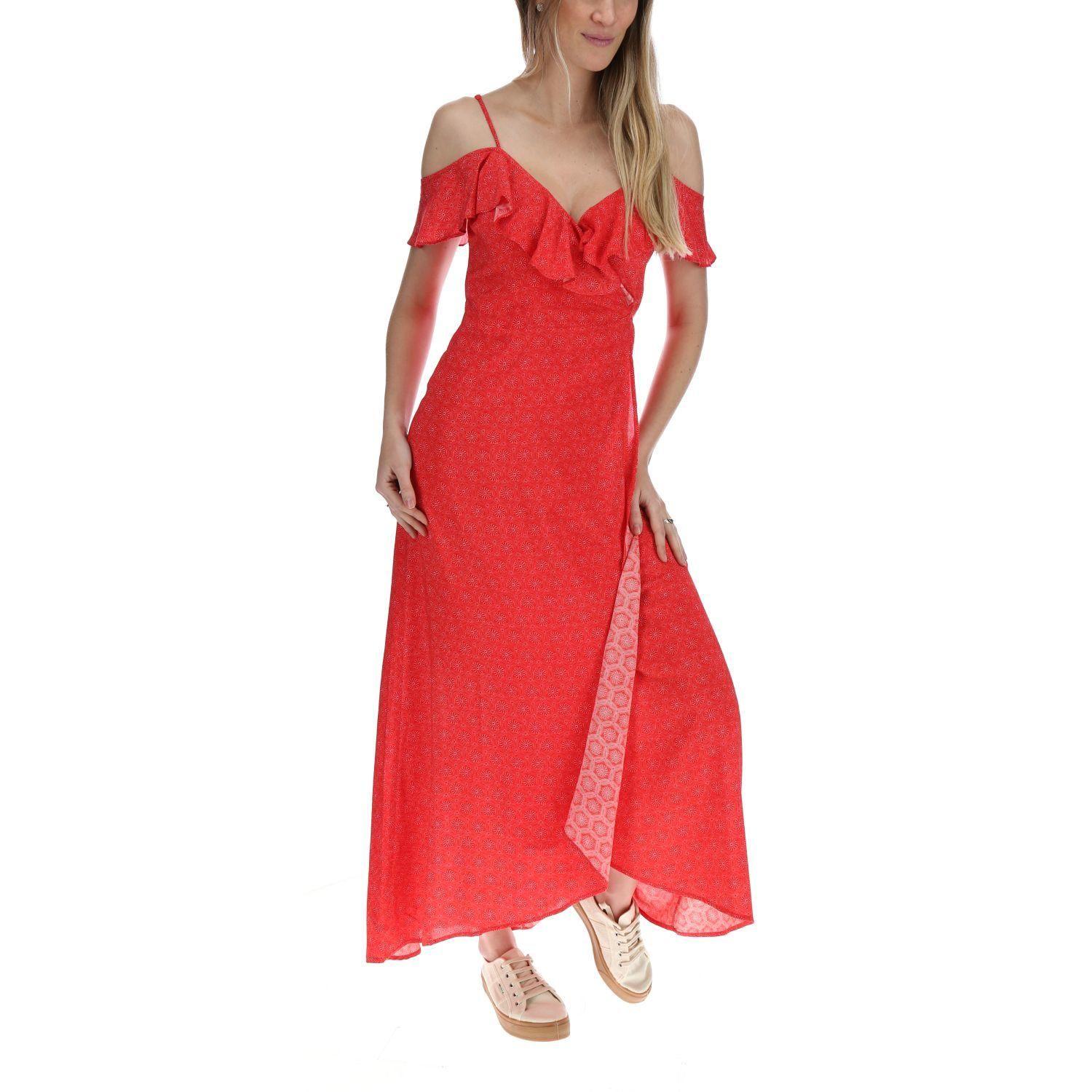 Vestido Largo Mujer Cadiz Rojo-3