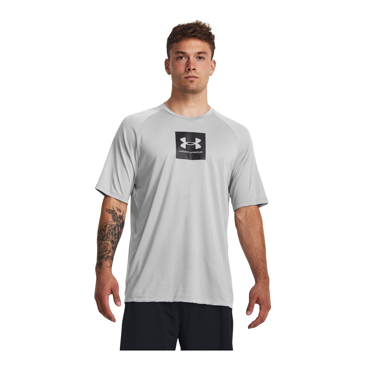 Polera manga corta UA Tech hombre Gris-3