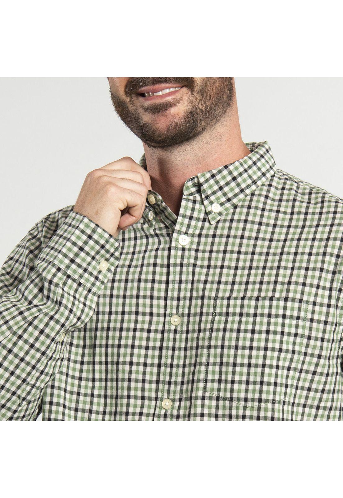 Camisa Hombre Fdtn Light Btn Colla Verde-3