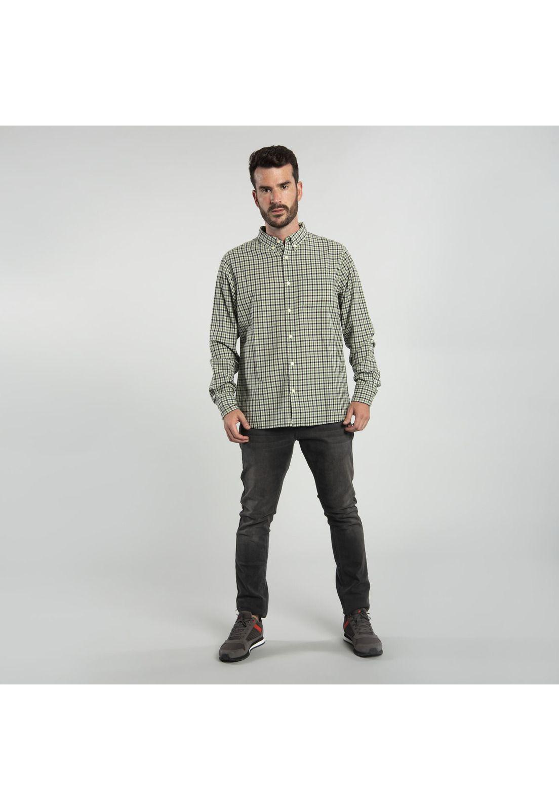 Camisa Hombre Fdtn Light Btn Colla Verde-4