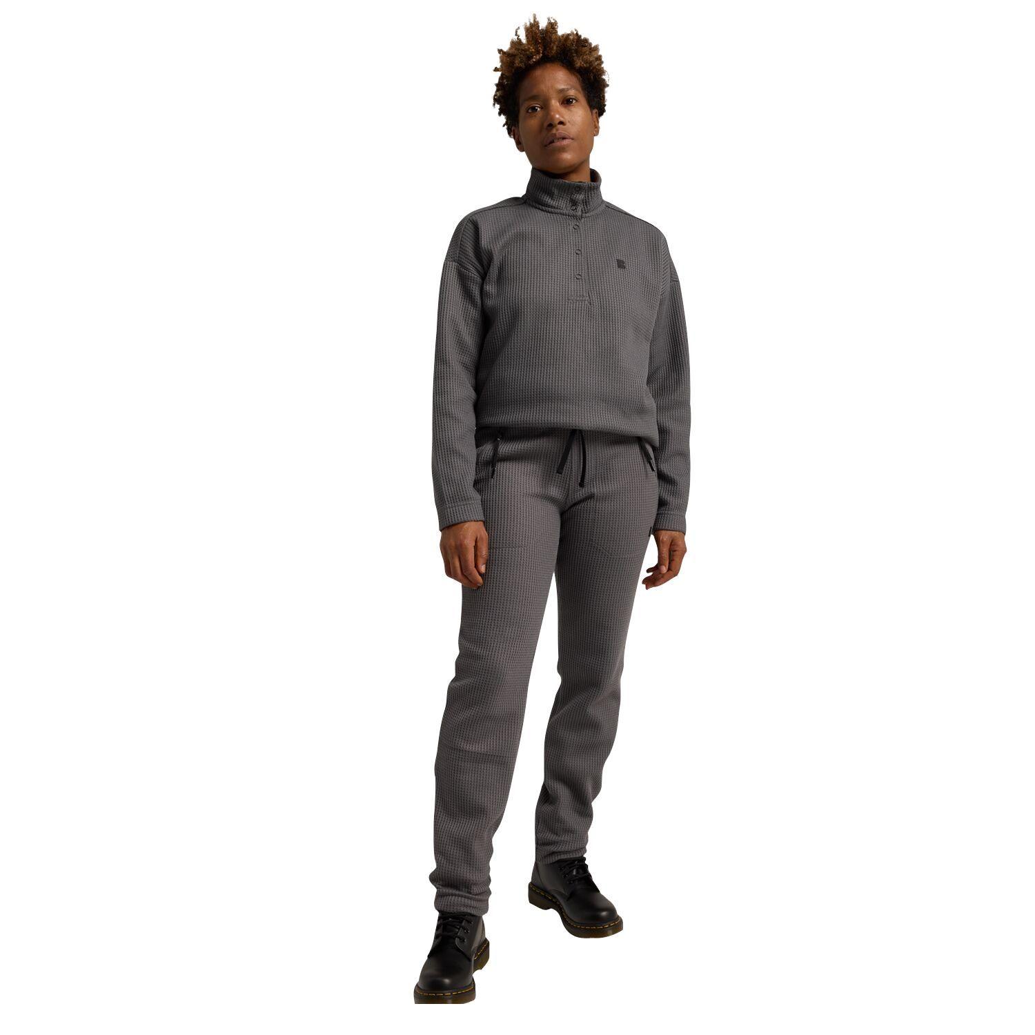 Pantalón Buzo Mujer Amora Waffles Gris-0