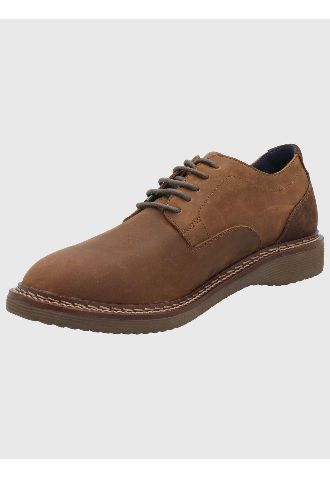 Zapato Cuero Hombre Mambo Café-4