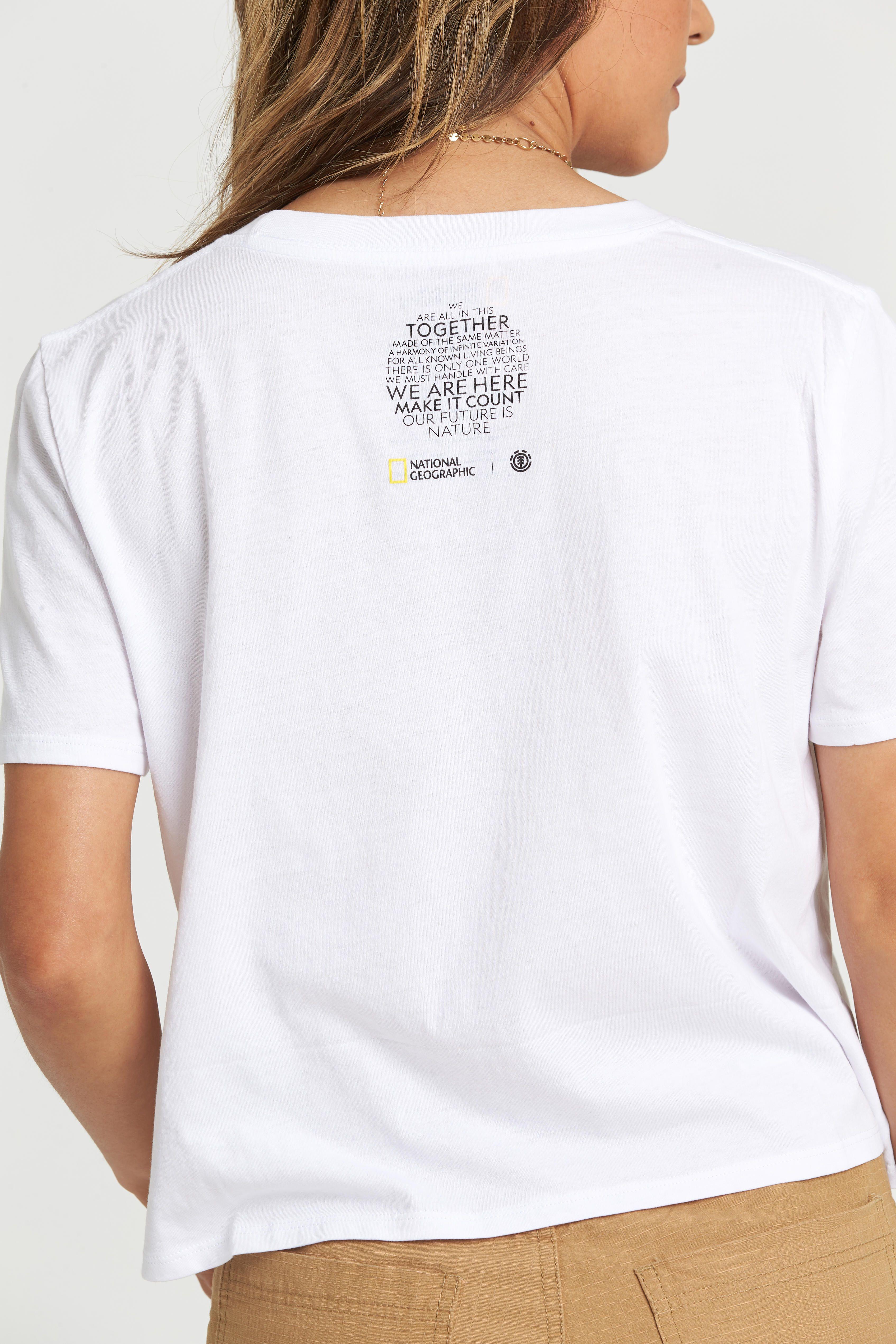 Polera M/C Mujer Nat Geo Crop Ss Blanco Element-1