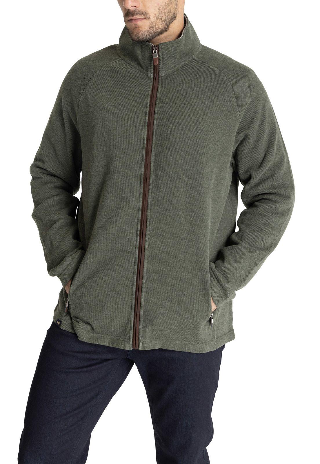 Polerón Hombre Doble Verde Oscuro-3