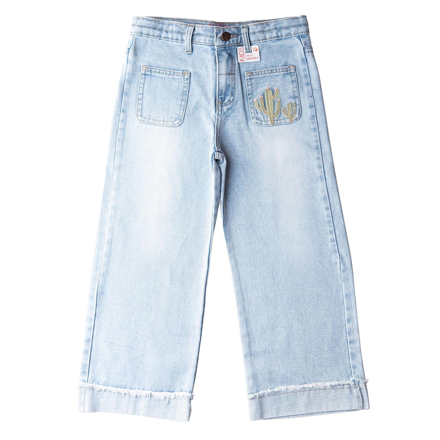 Jeans Popcorn Niña Algodón Denim-0