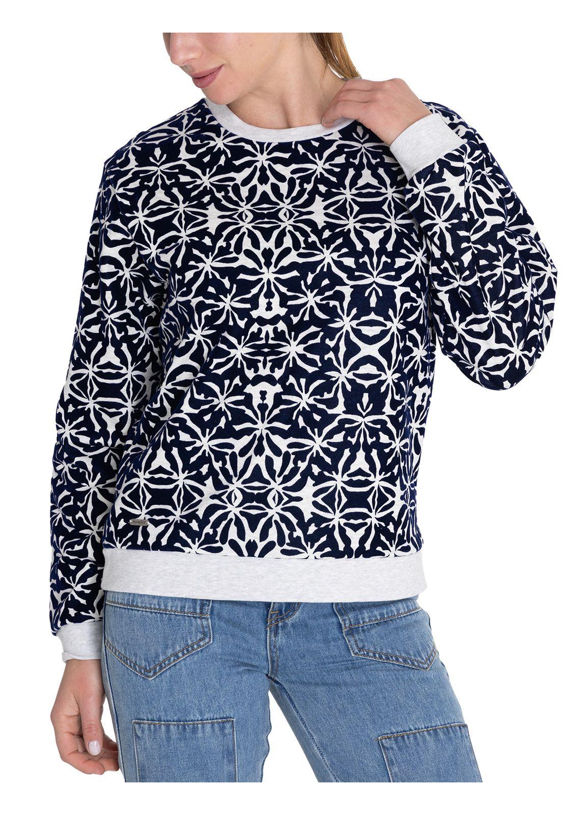 Polerón Algodón Orgánico Azul North Mujer -4