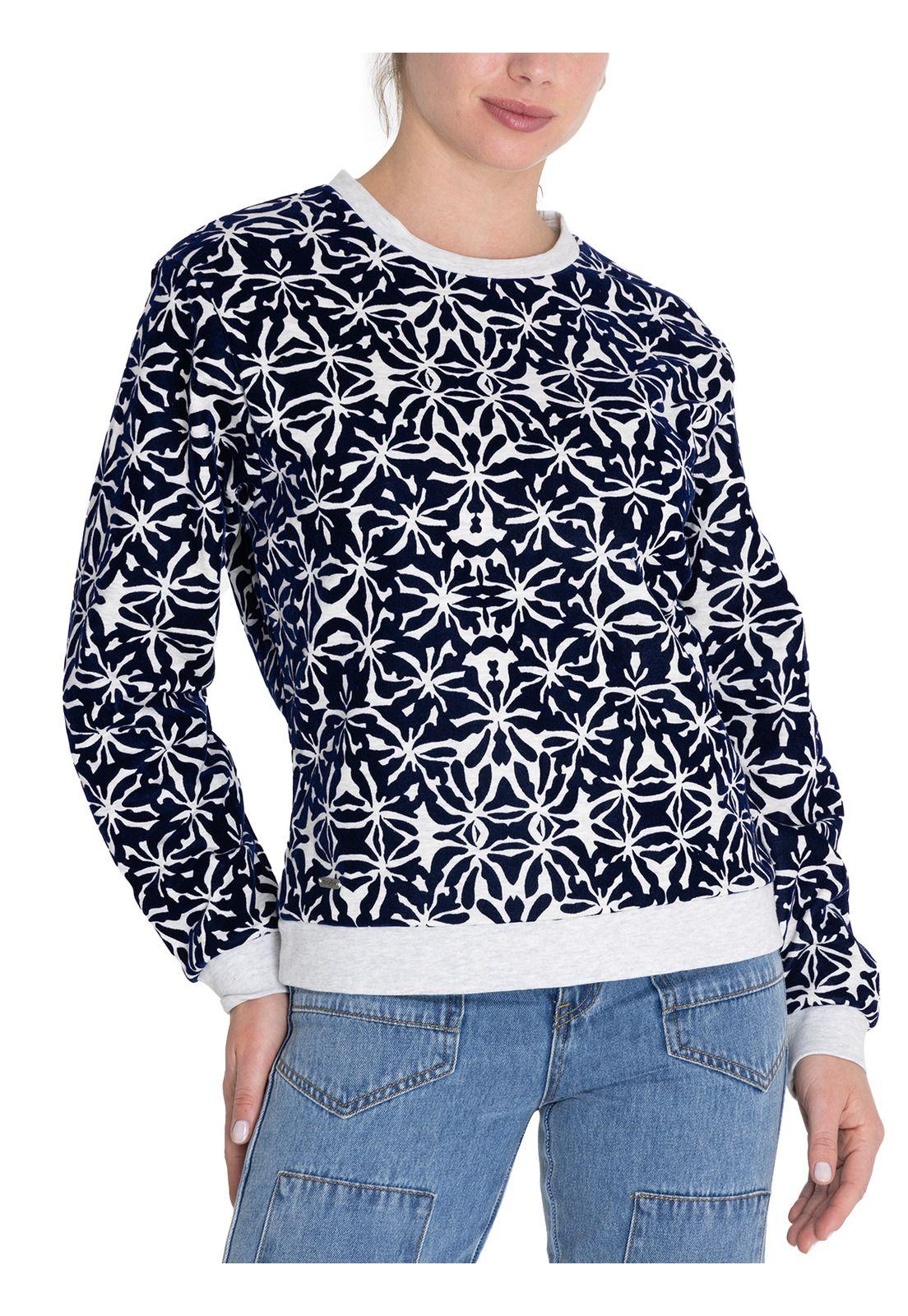 Polerón Algodón Orgánico Azul North Mujer -5