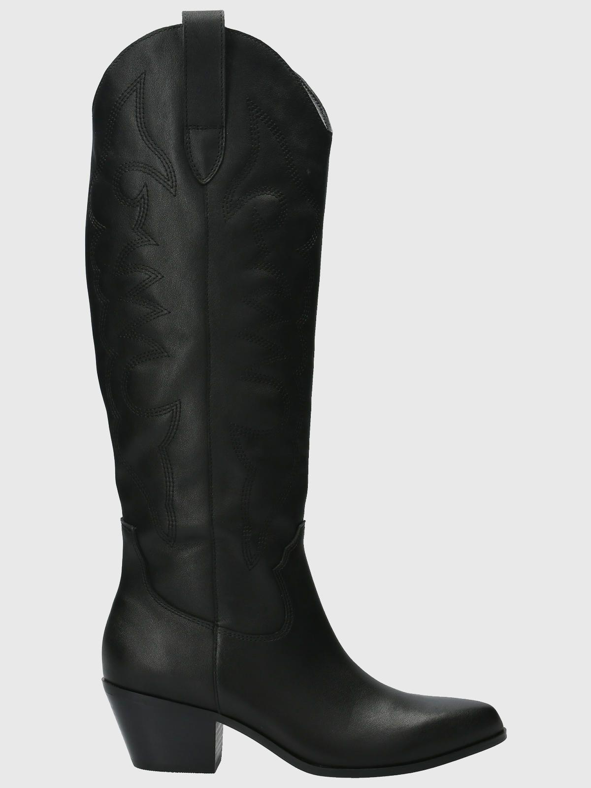 Bota vaquera Cuero Mujer Webber Negro-1
