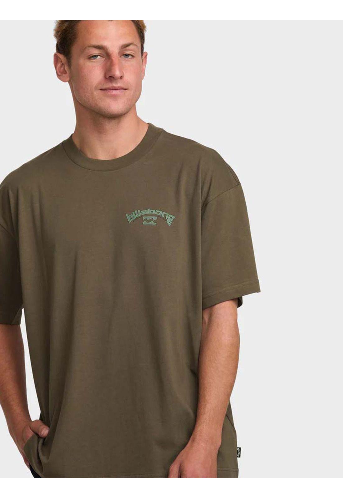 Polera Manga Corta Hombre Y2K Arch Og Café Billabong-4