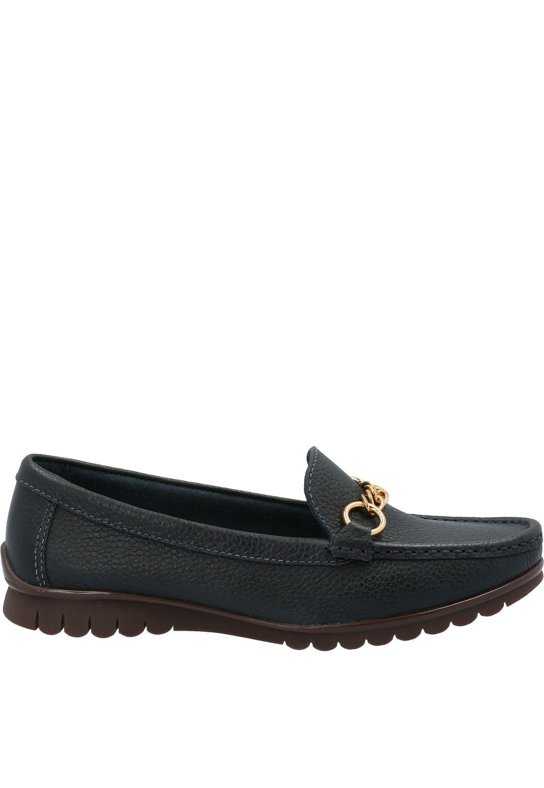 Mocasín Cuero Mujer Fuji Azul-1