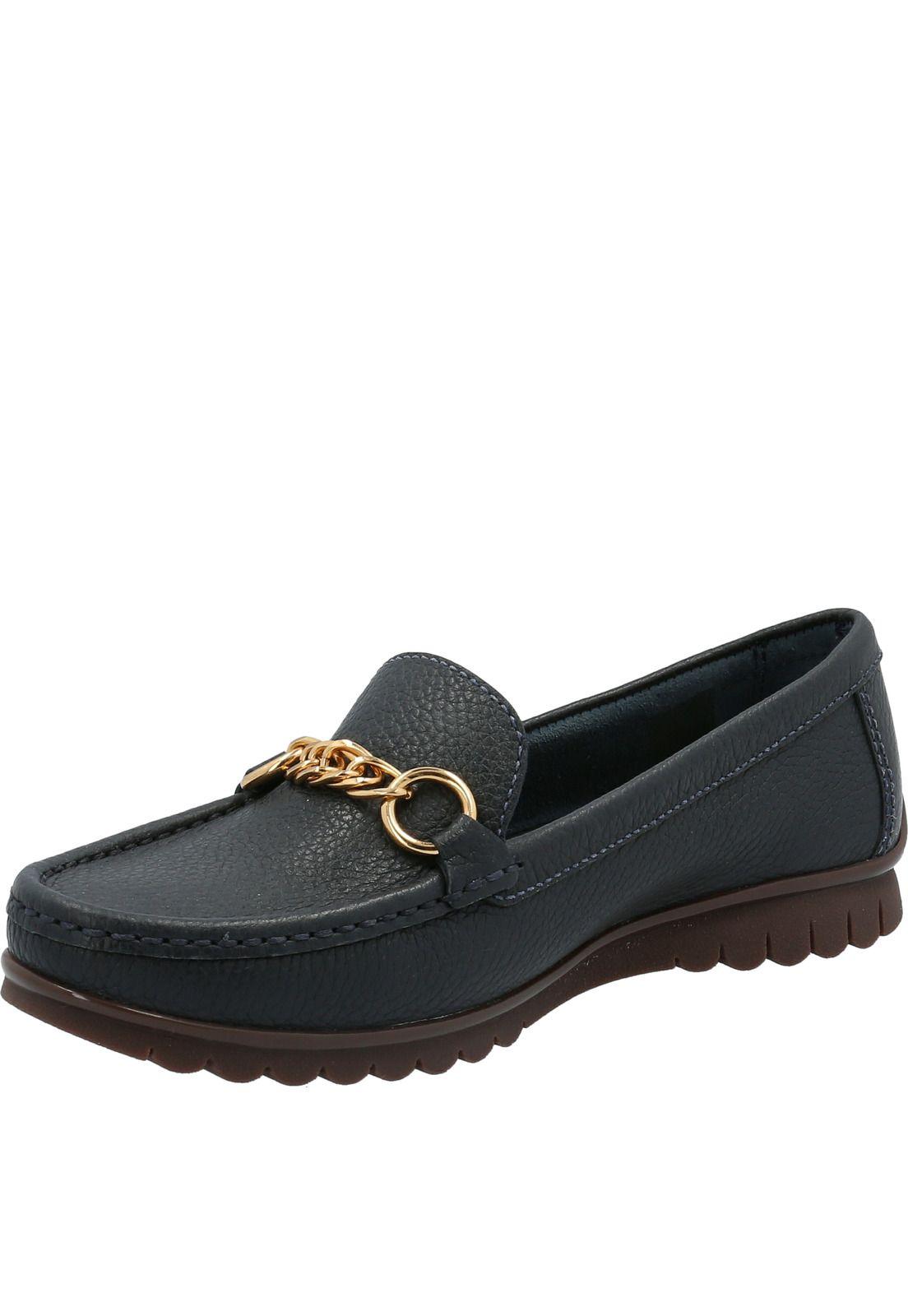 Mocasín Cuero Mujer Fuji Azul-3