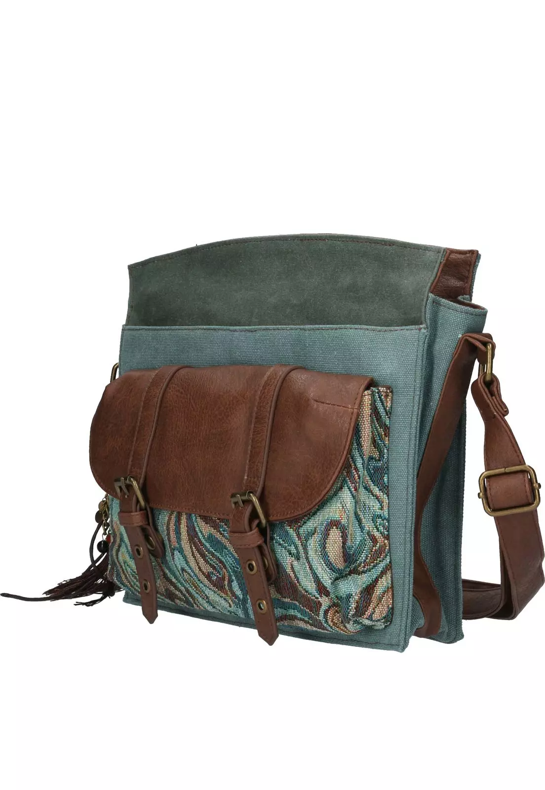 Cartera Mujer Fiore Cross Turquesa-1