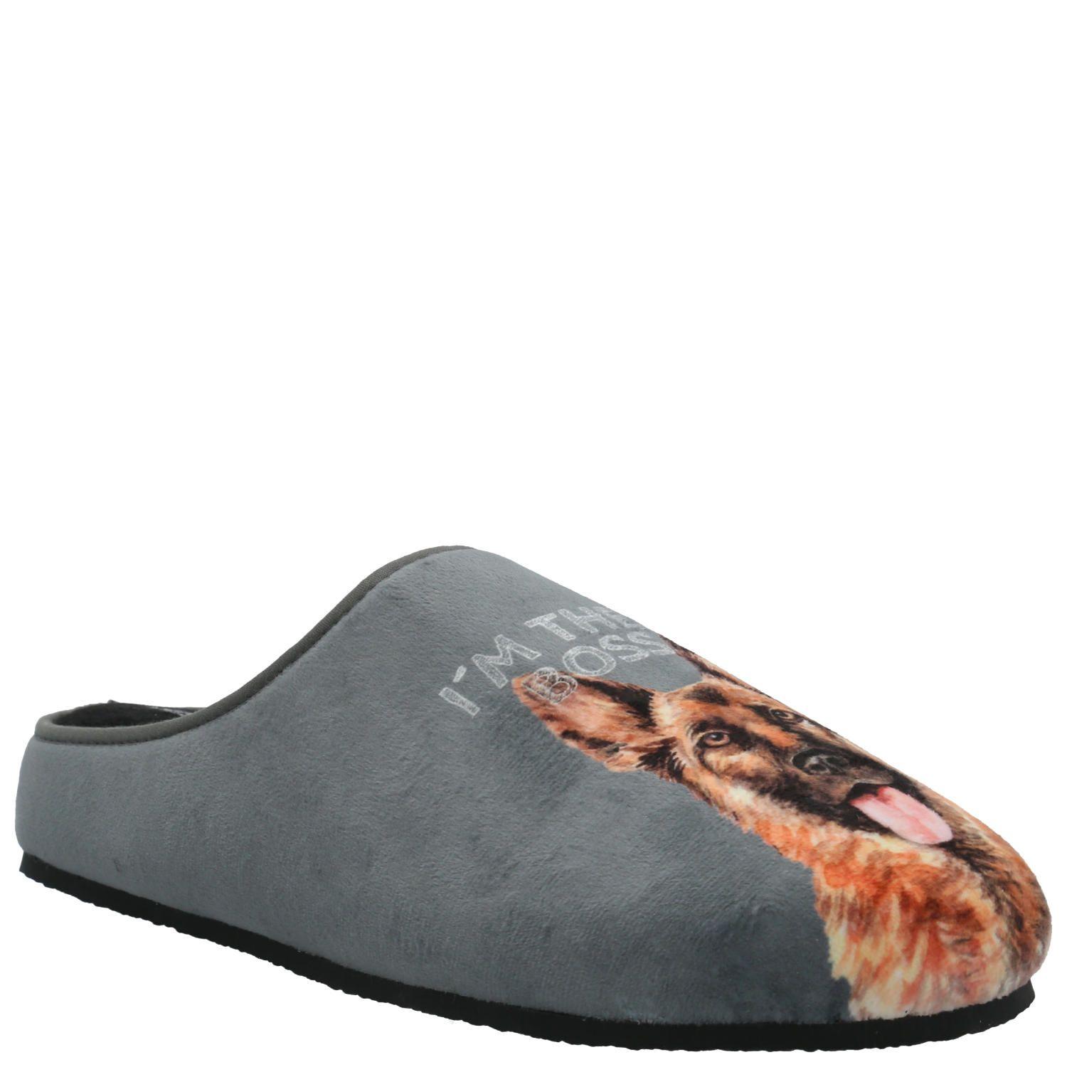 Pantufla Hombre Hp Slipper Shepherd Gris-2
