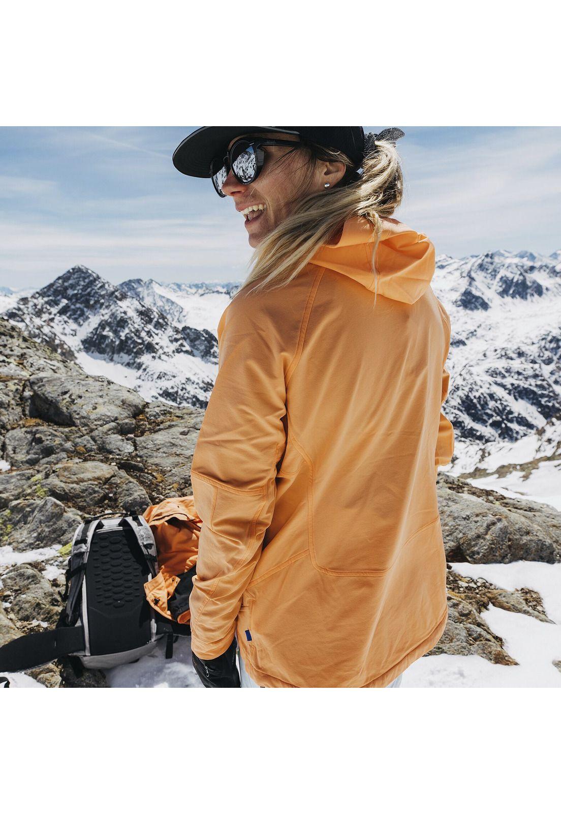 Parka Nieve W Ak Softshell Jk Naranjo Mujer-3