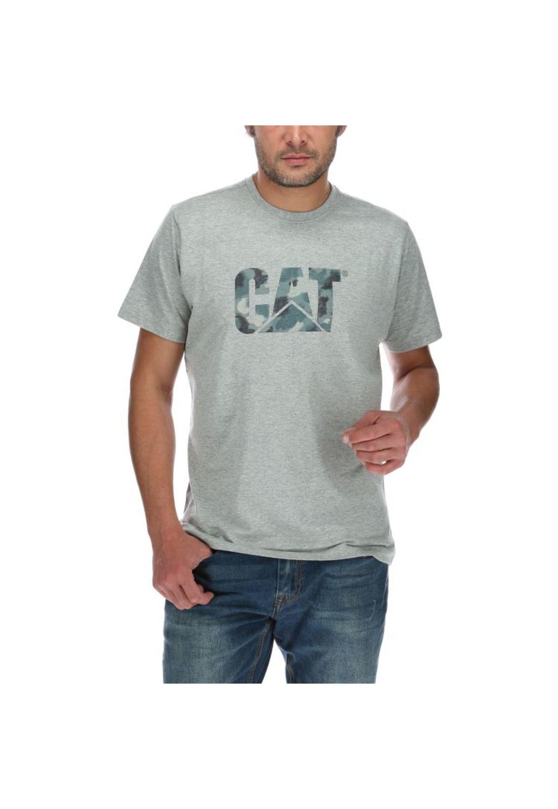 Polera Mc Hombre Slim Fit Logo Tee Gris-0