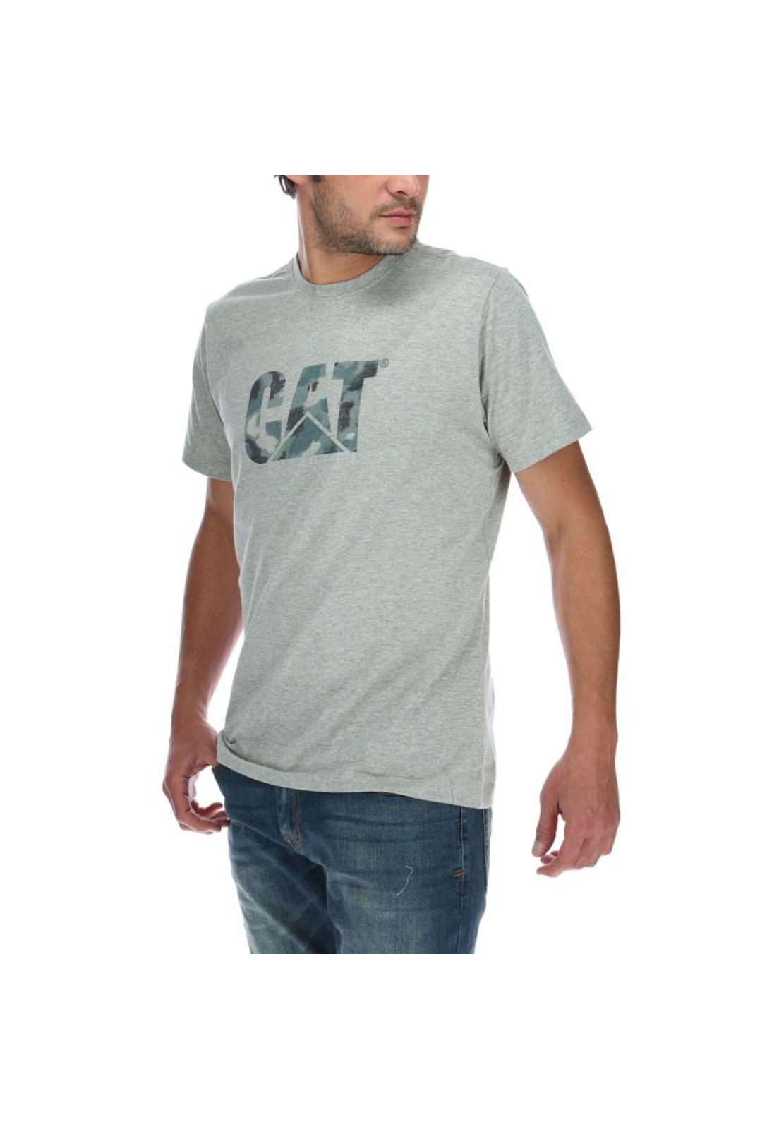 Polera Mc Hombre Slim Fit Logo Tee Gris-1