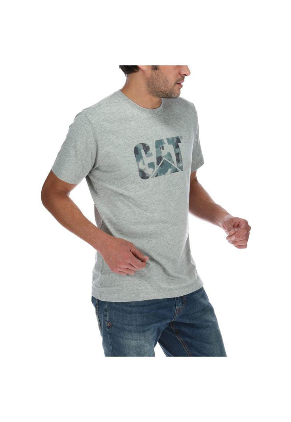 Polera Mc Hombre Slim Fit Logo Tee Gris-3