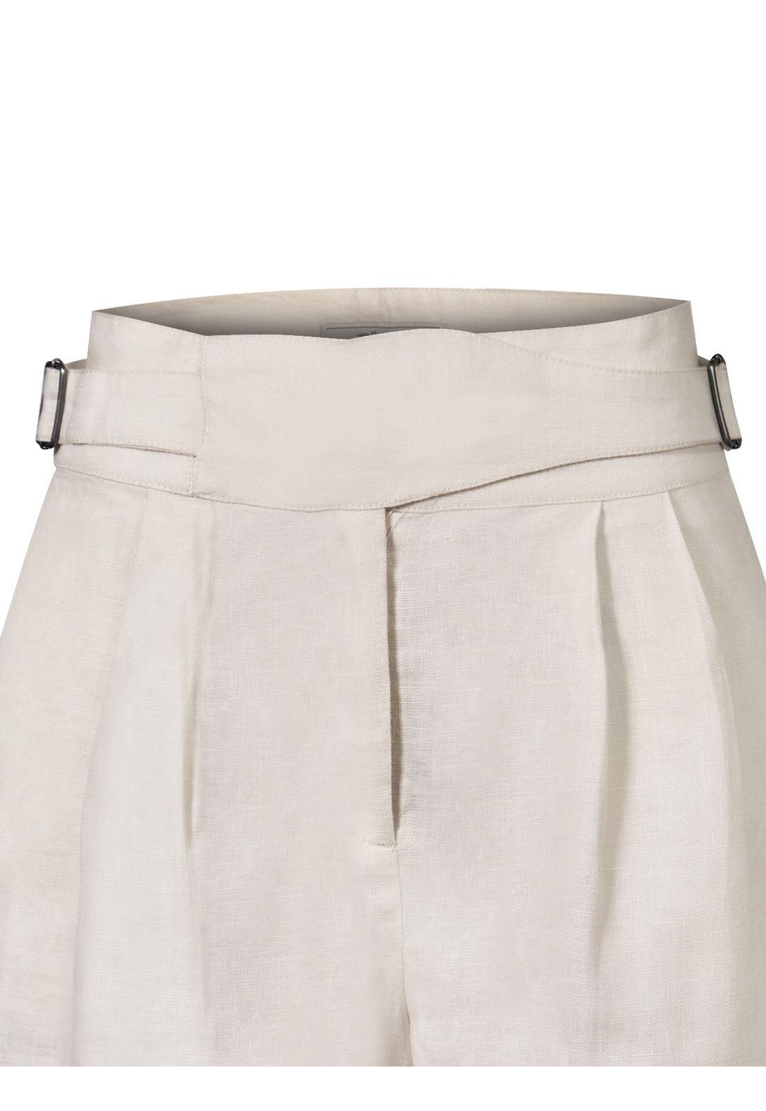Short Lino Orgánico Beige Anoum Mujer -3