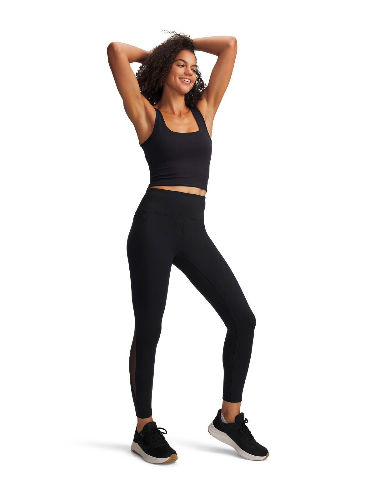 Calza UA Motion Mesh Ankle Negro Mujer-3