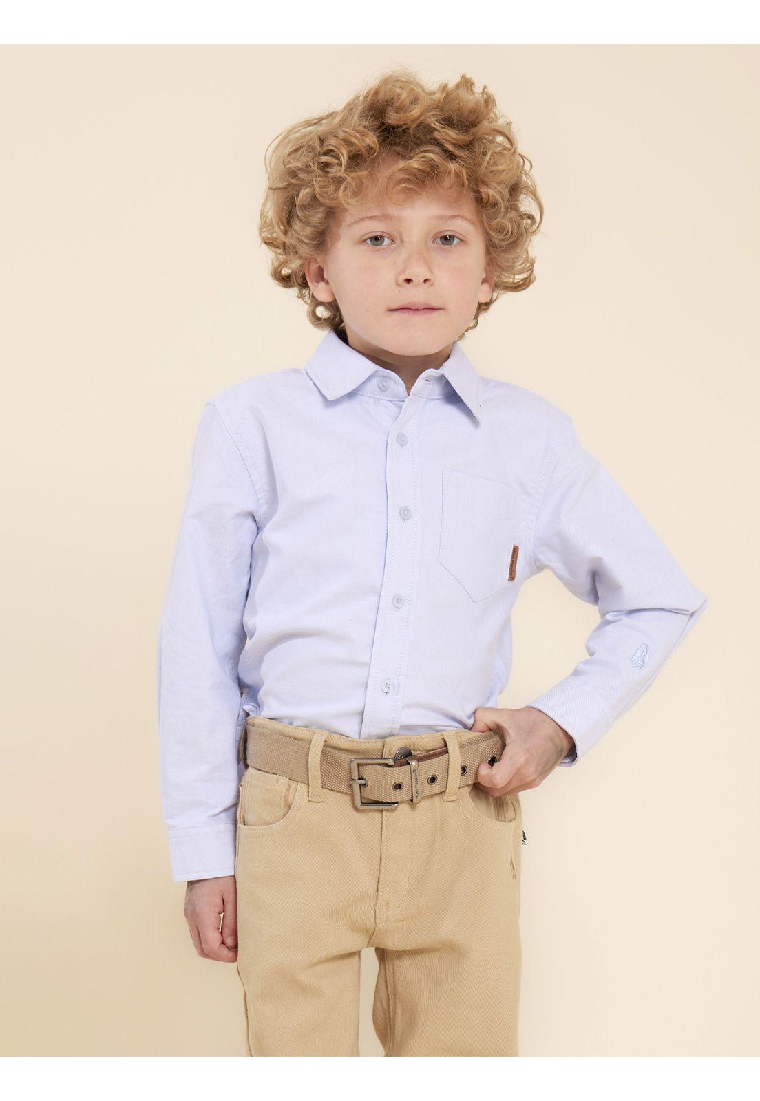 Camisa Niño Oxford Celeste-4