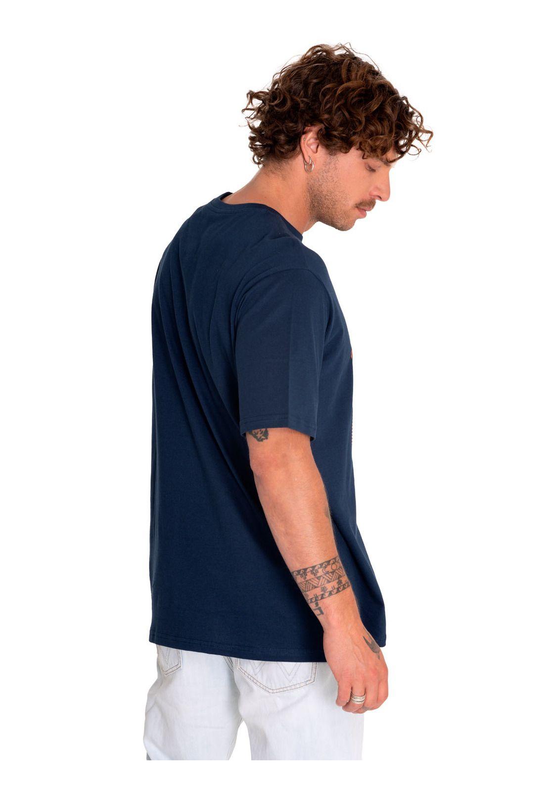 Polera Manga Corta Hombre Random Energy Azul-3