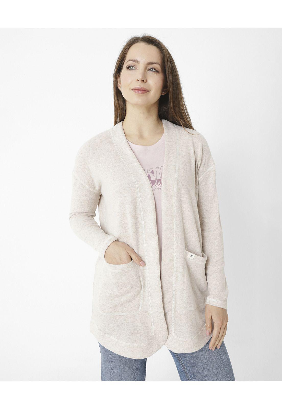 Sweater Weekender Hacci Open Blanco Mujer-0