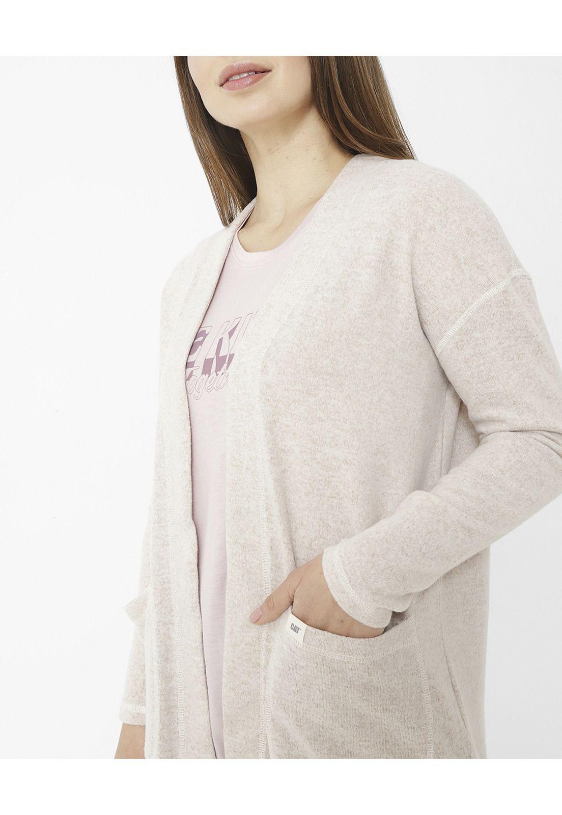 Sweater Weekender Hacci Open Blanco Mujer-4