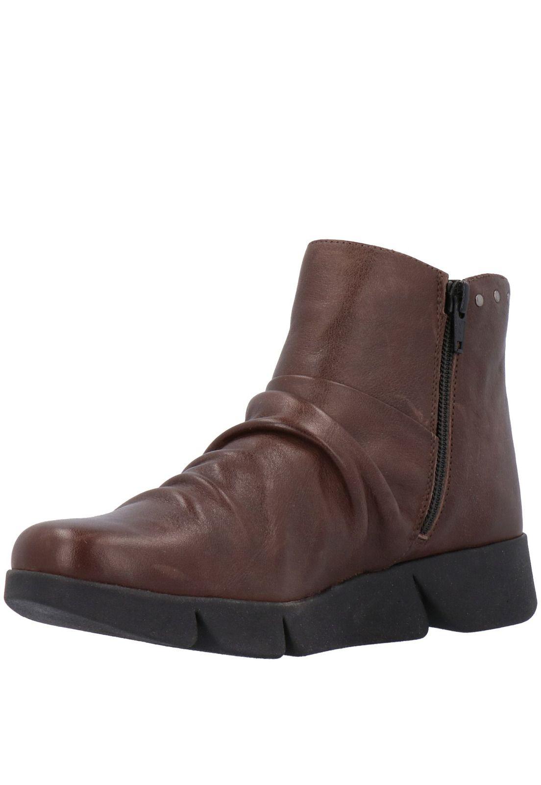 Botin Mujer Cuero Sakura Café-3