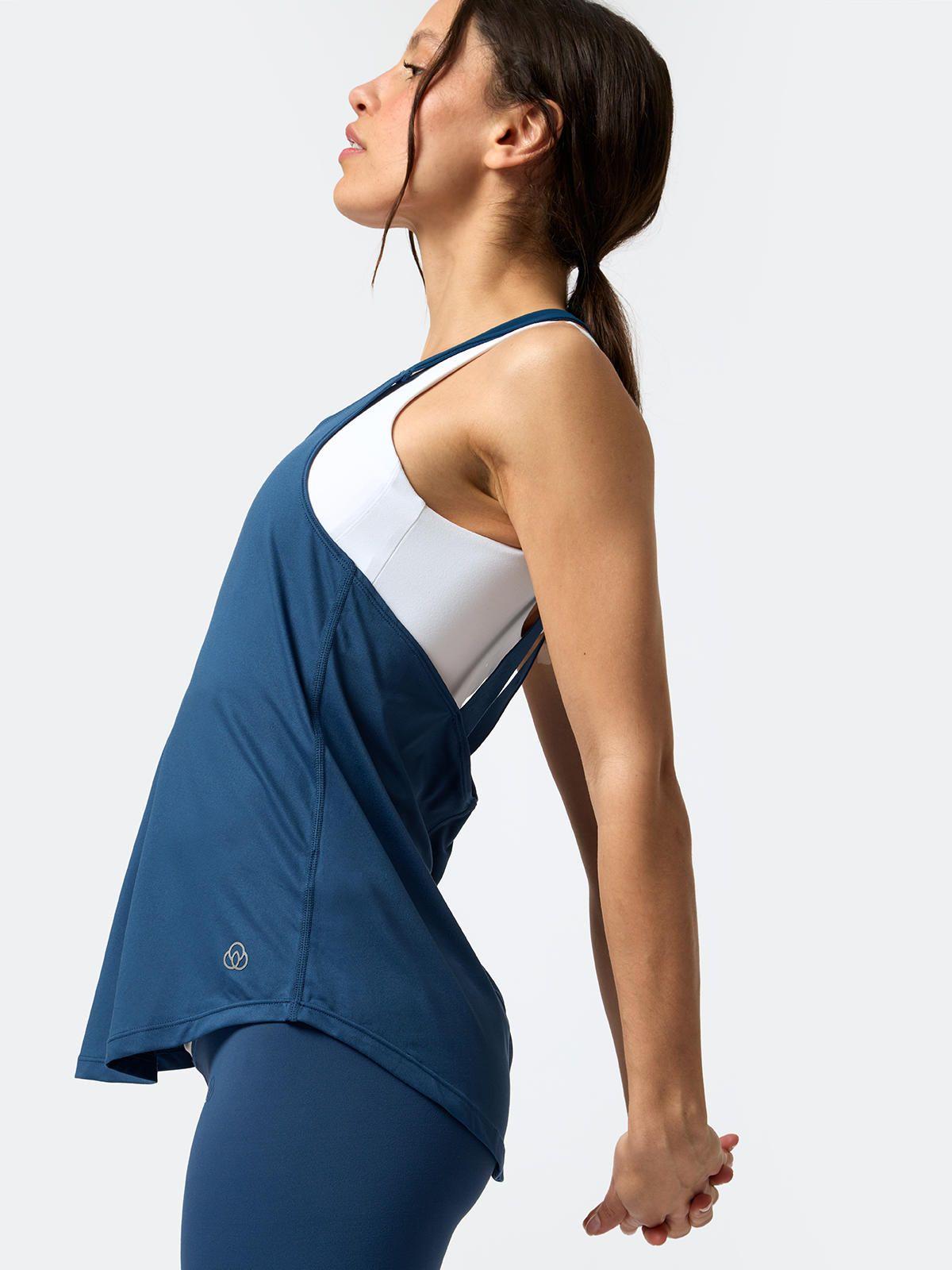 Polera Training Tank Aloe Azul Mujer-4