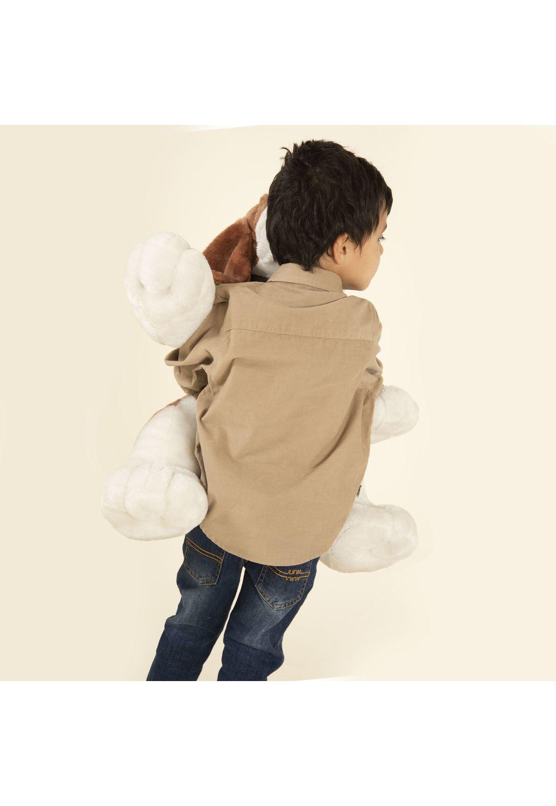 Camisa Niño Cotele Camel-1