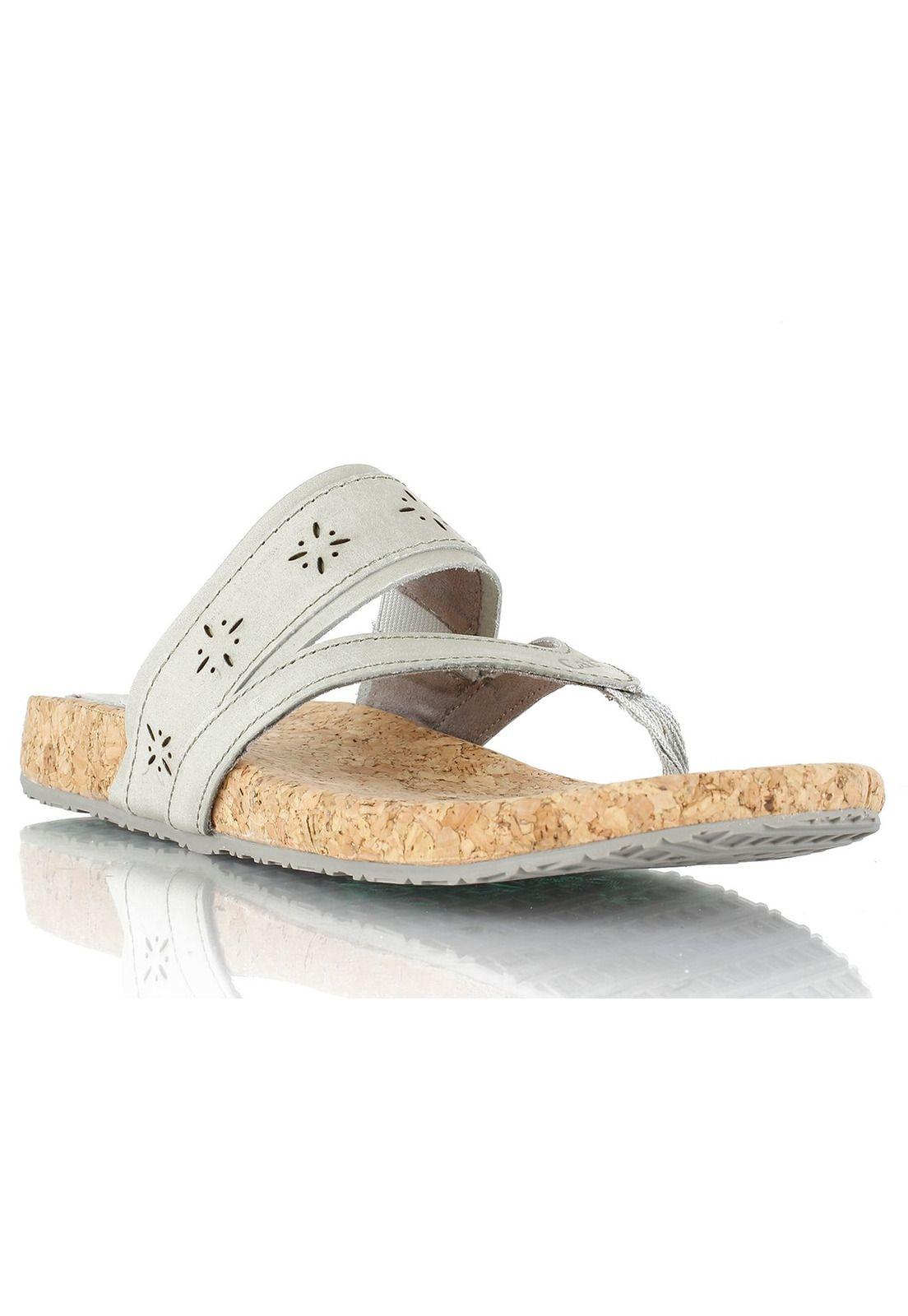 Sandalia Mujer Casual Tasie Blanco Cat-0