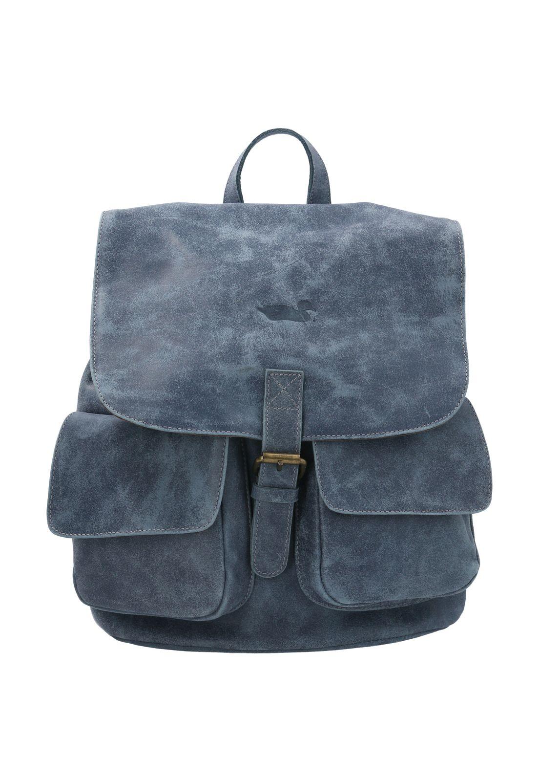 Mochila Cuero Mujer RKF BackPack Azul-0