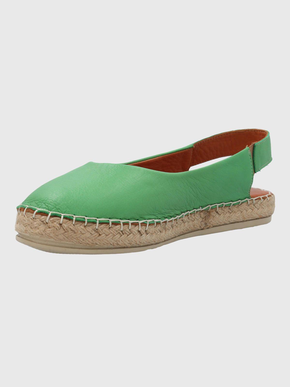 Alpargata Cuero Mujer Teglio Verde-4
