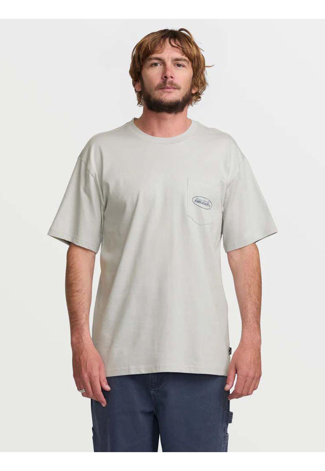Polera Hombre Bad Dog Regular Gris Billabong-0