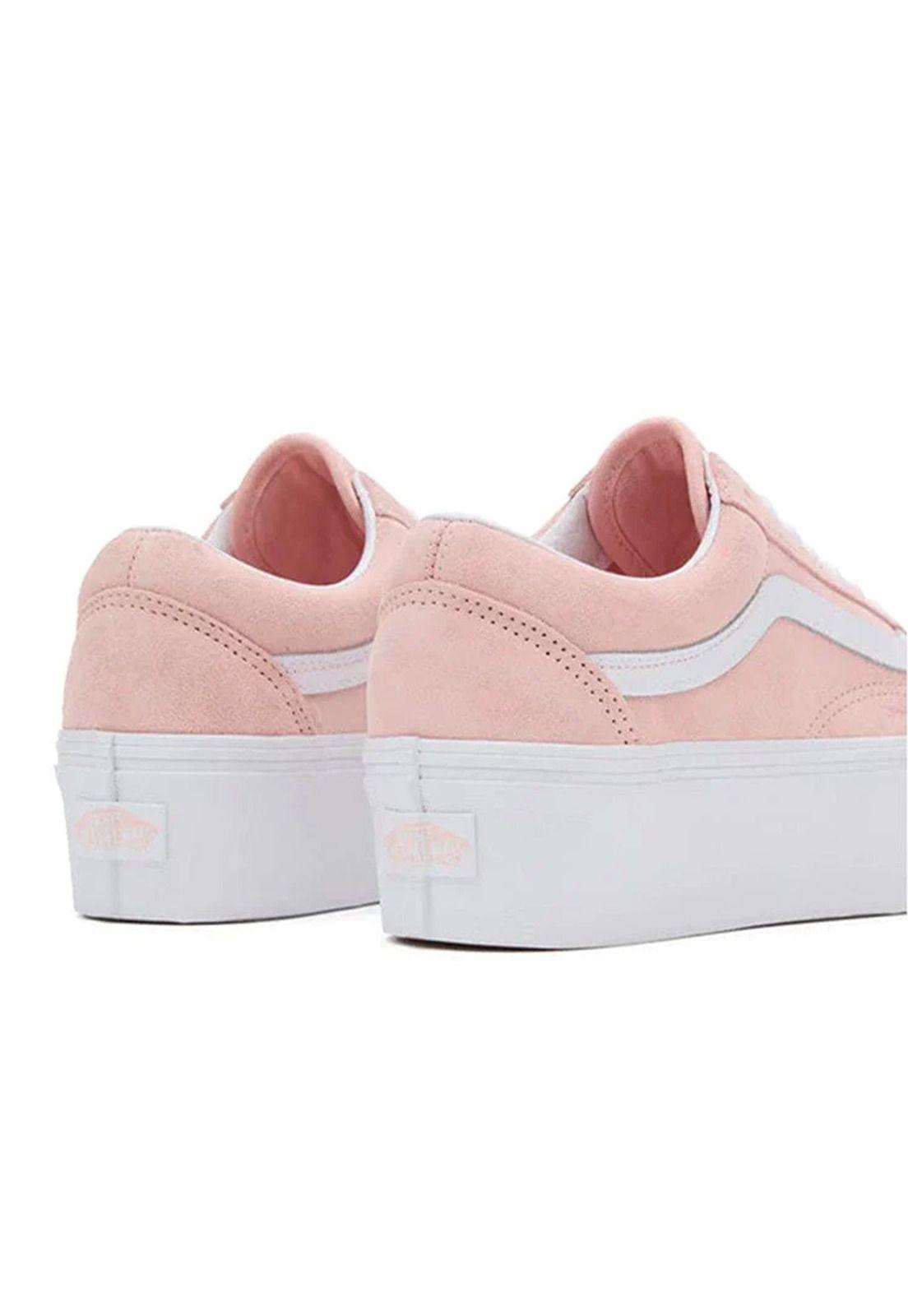 Zapatilla Urbana Mujer Old Skool Stackform Rosa Claro-4