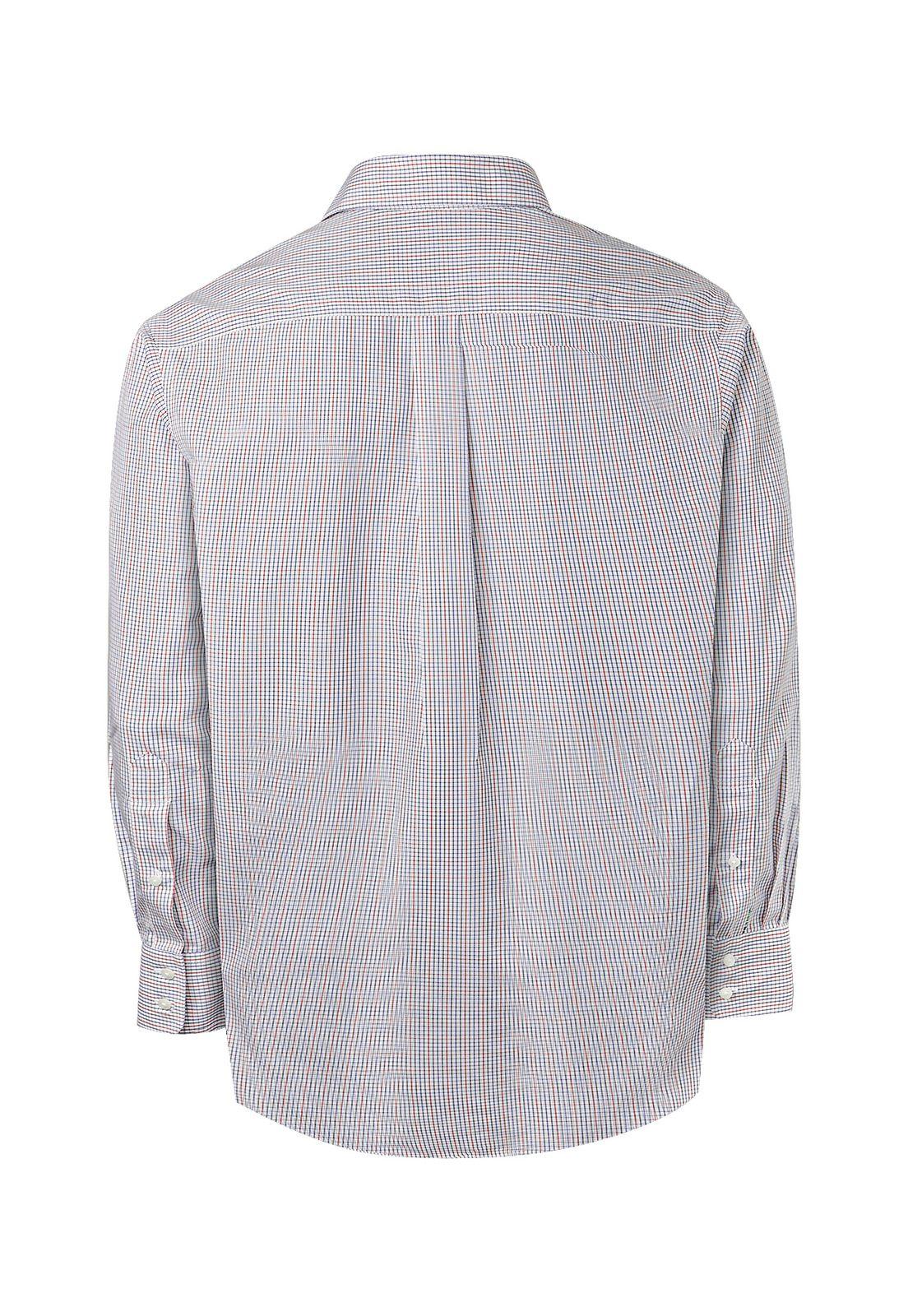 Camisa Libre de Arrugas Azul WF Hombre -3