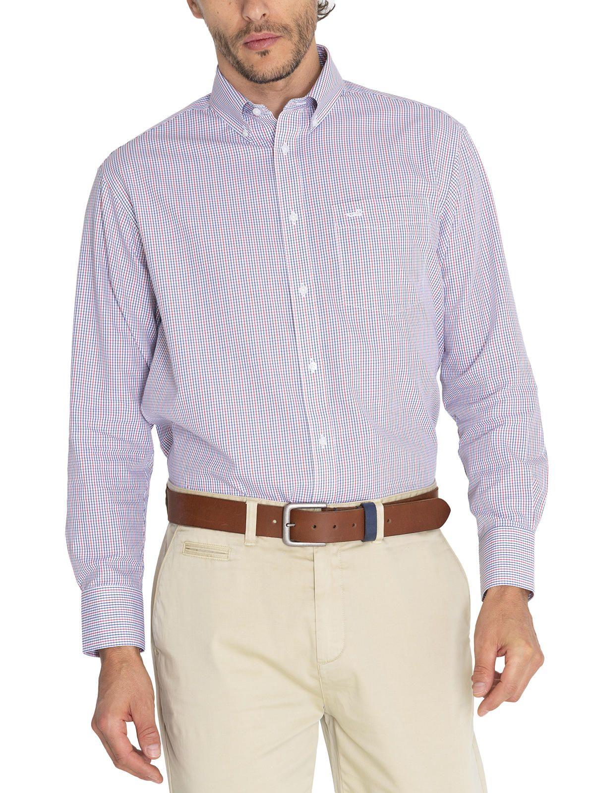 Camisa Libre de Arrugas Azul WF Hombre -6