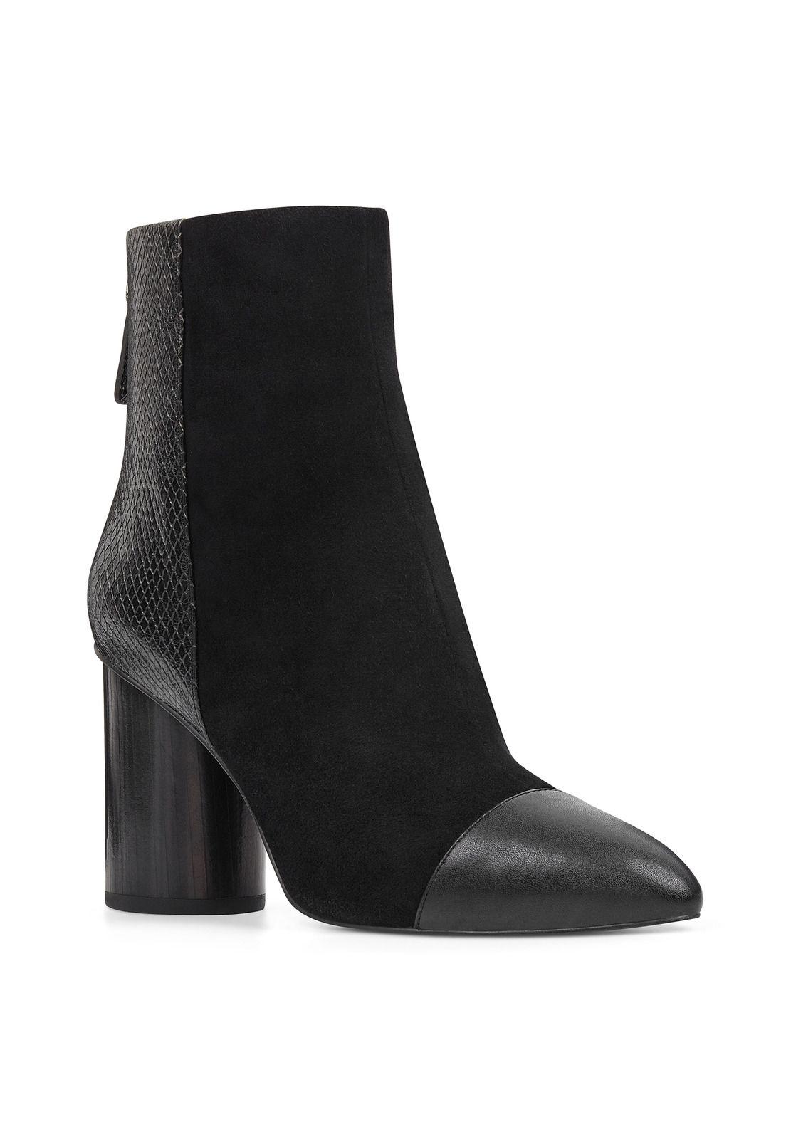 Botín Cabrillo Croco Negro Mujer-1