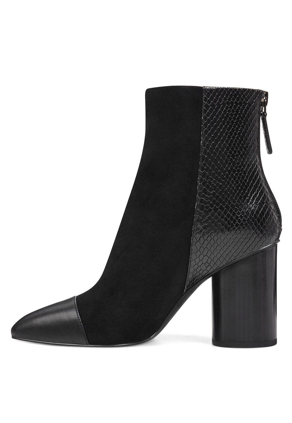 Botín Cabrillo Croco Negro Mujer-3