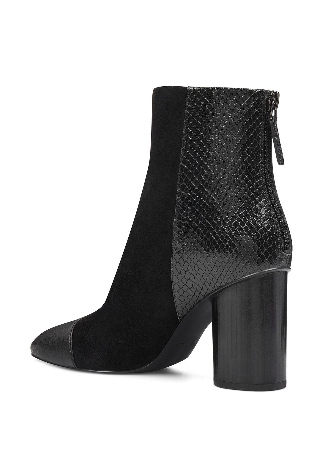 Botín Cabrillo Croco Negro Mujer-4