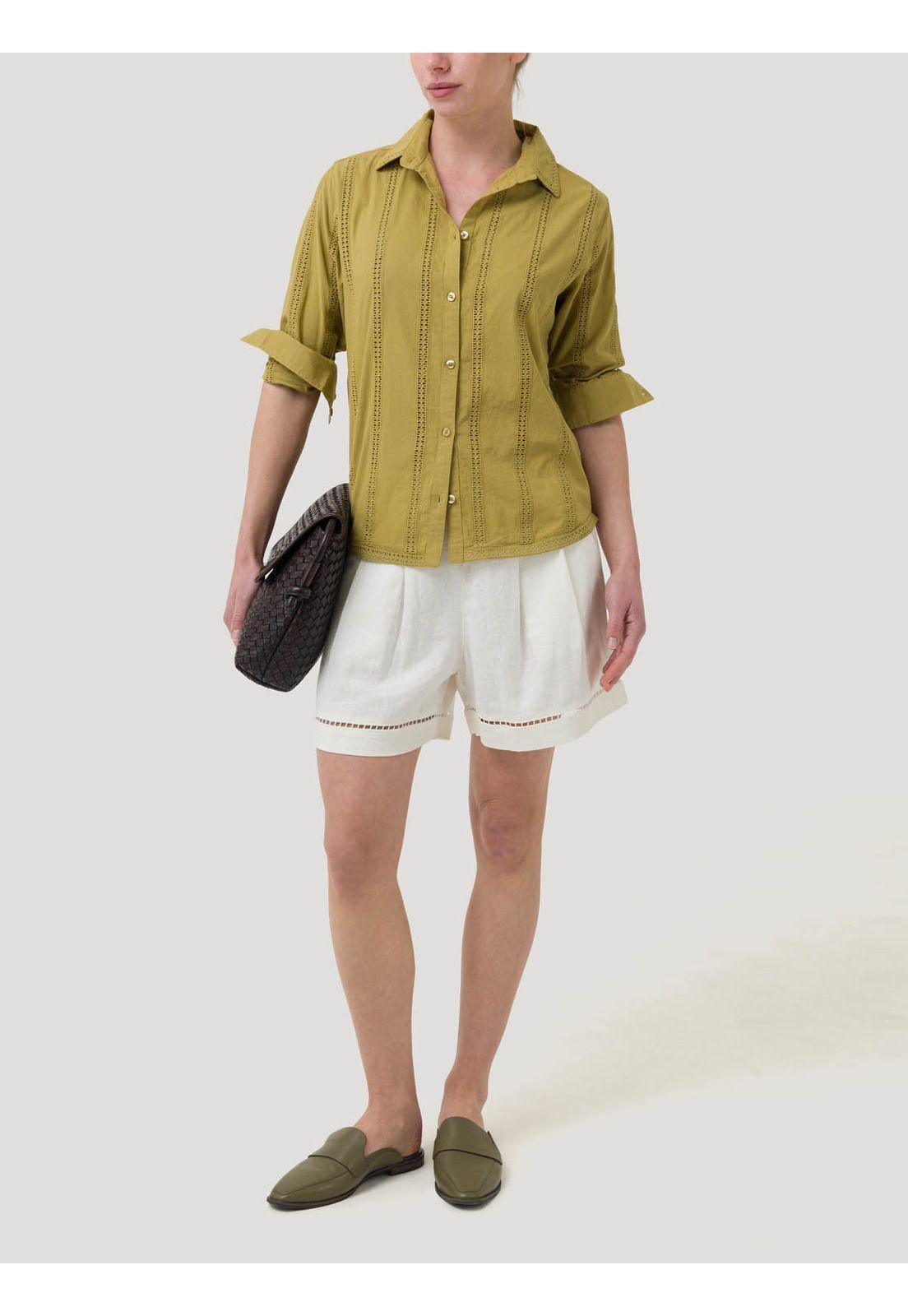 Blusa Algodón Orgánico Mujer Zambor Verde -7