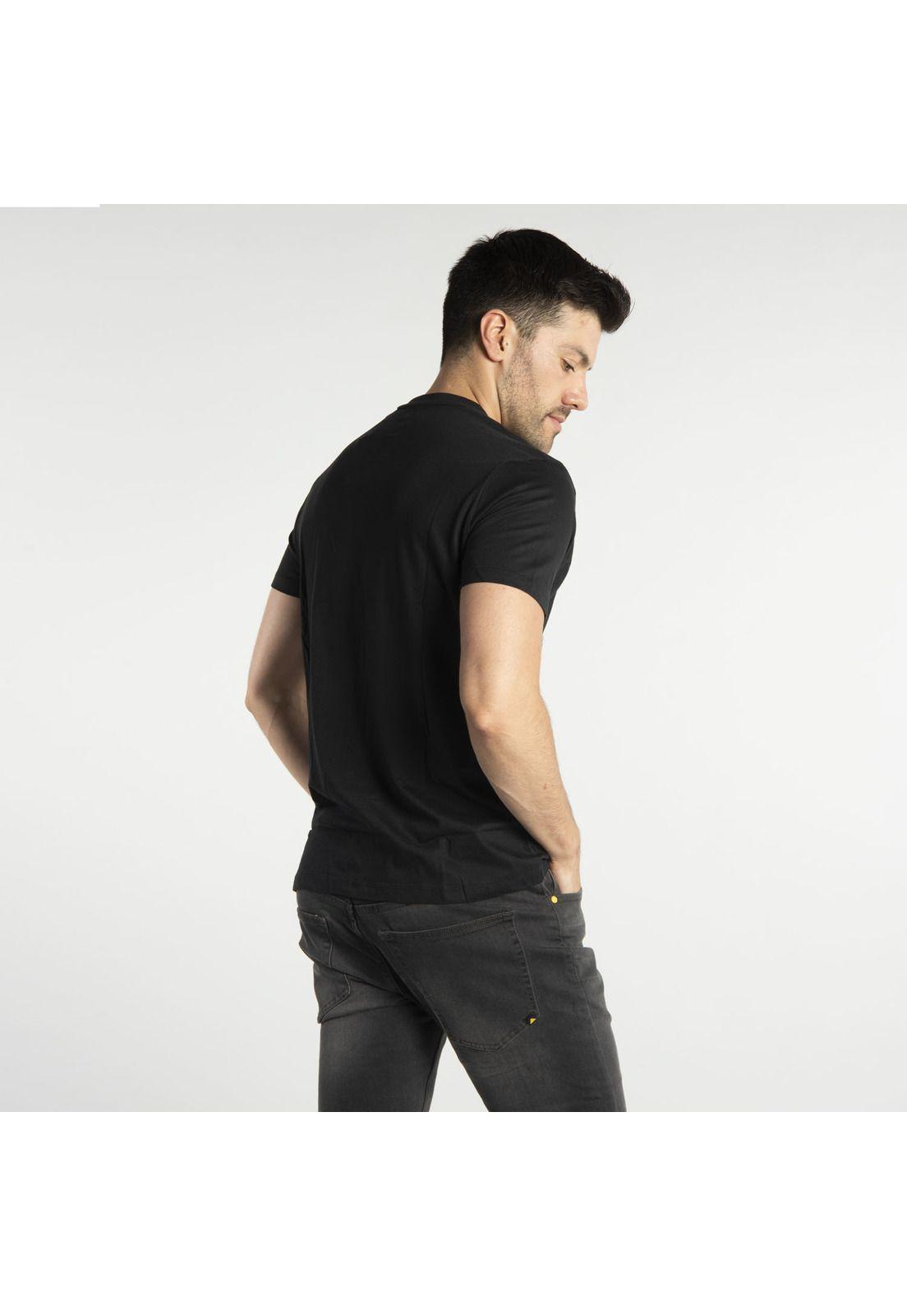 Polera Manga Corta  Hombre Fdtn Road Crew Tee Negro-1
