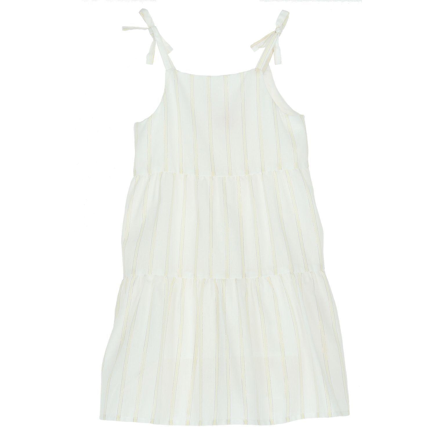 Vestido Niña Arcoiris Blanco-0