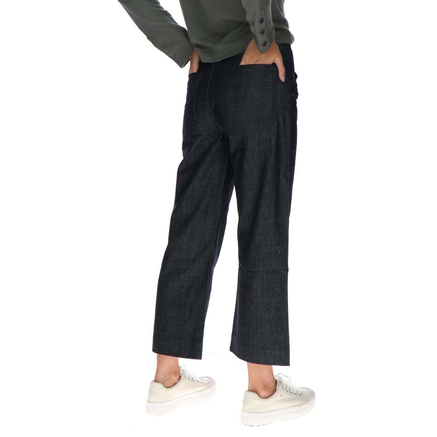 Pantalón Mujer Palazzo Jeans Negro-2
